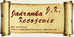 Jadranka Kecojević vizit kartica